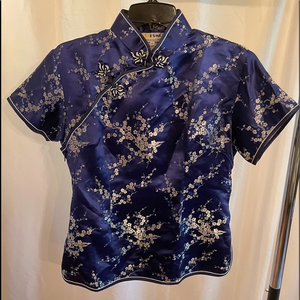 Blue Silk Shirt